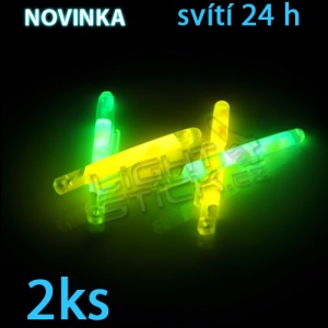 Svietiaca tyčinka 5 cm, POWDER, s klipsňou, 2ks