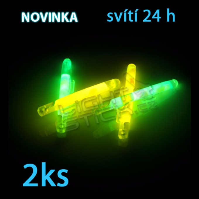 Svietiaca tyčinka 5 cm, POWDER, s klipsňou, 2ks