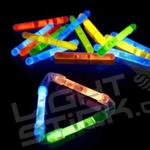 Svietiaca tyčinka 50 ks, (chemické svetlo) Lightstick MINI 4 cm, výber farieb