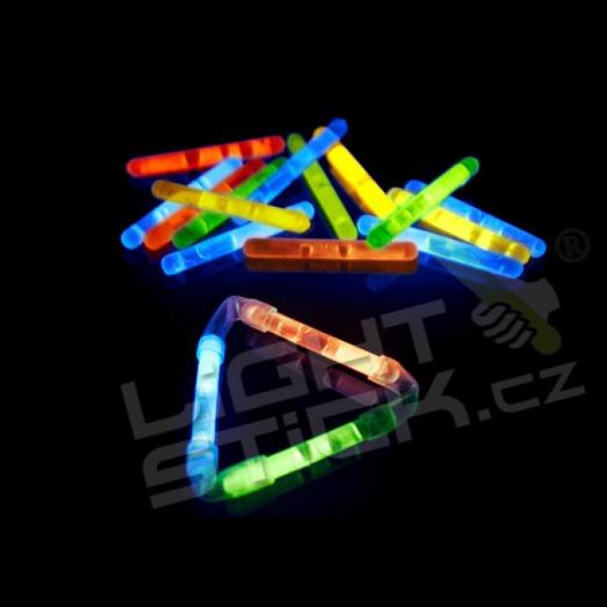 Svietiaca tyčinka 50 ks, (chemické svetlo) Lightstick MINI 4 cm, výber farieb