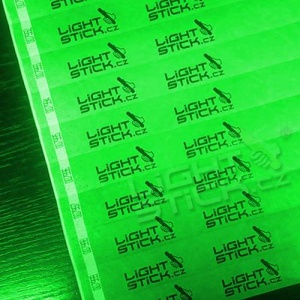 Identifikačné náramky, náramok TYVEK 1,9 cm s POTLAČOU Lightstick.cz