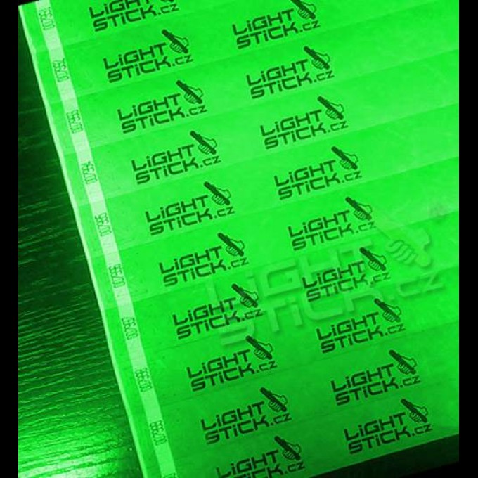 Identifikačné náramky, náramok TYVEK 1,9 cm s POTLAČOU Lightstick.cz