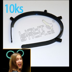 Svietiace čelenky - uši, 10ks nástavcov