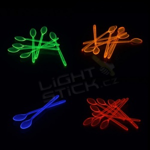 UV Kokteilová Lyžička, svietiaca pod UV, farebné